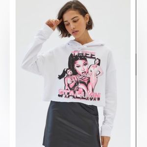 Megan Thee Stallion cropped sweatshirt
